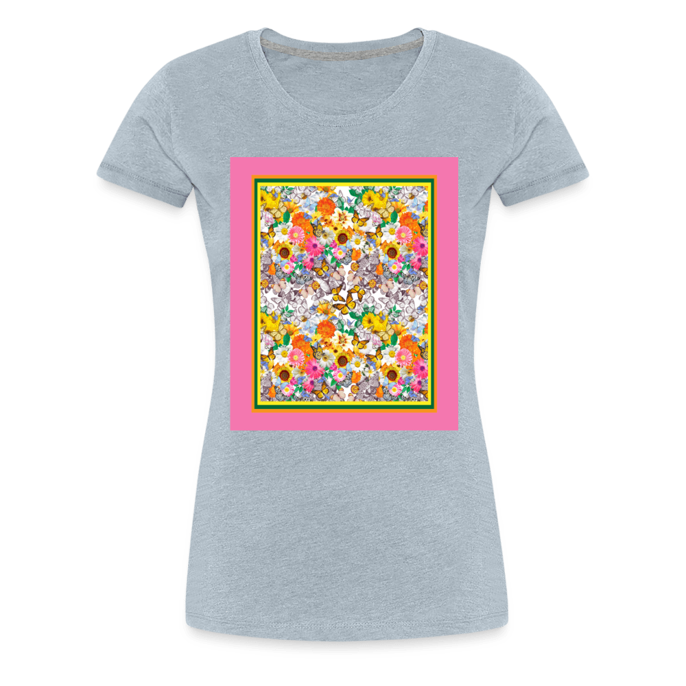 65 MCMLXV Butterflies & Flowers Women’s Premium Graphic T-Shirt - 65mcmlxv
