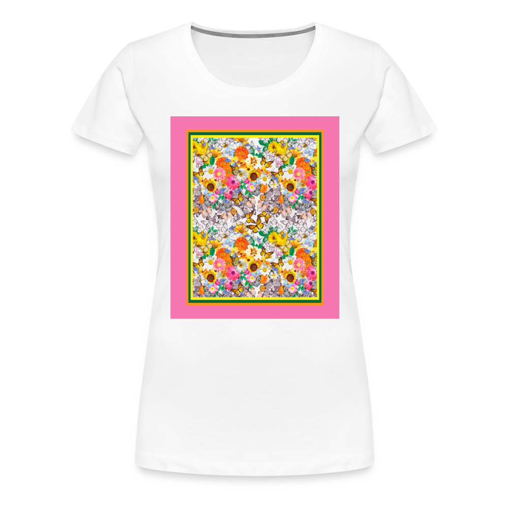 65 MCMLXV Butterflies & Flowers Women’s Premium Graphic T-Shirt - 65mcmlxv