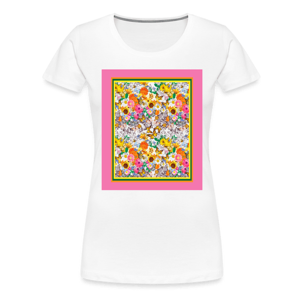 65 MCMLXV Butterflies & Flowers Women’s Premium Graphic T-Shirt - 65mcmlxv