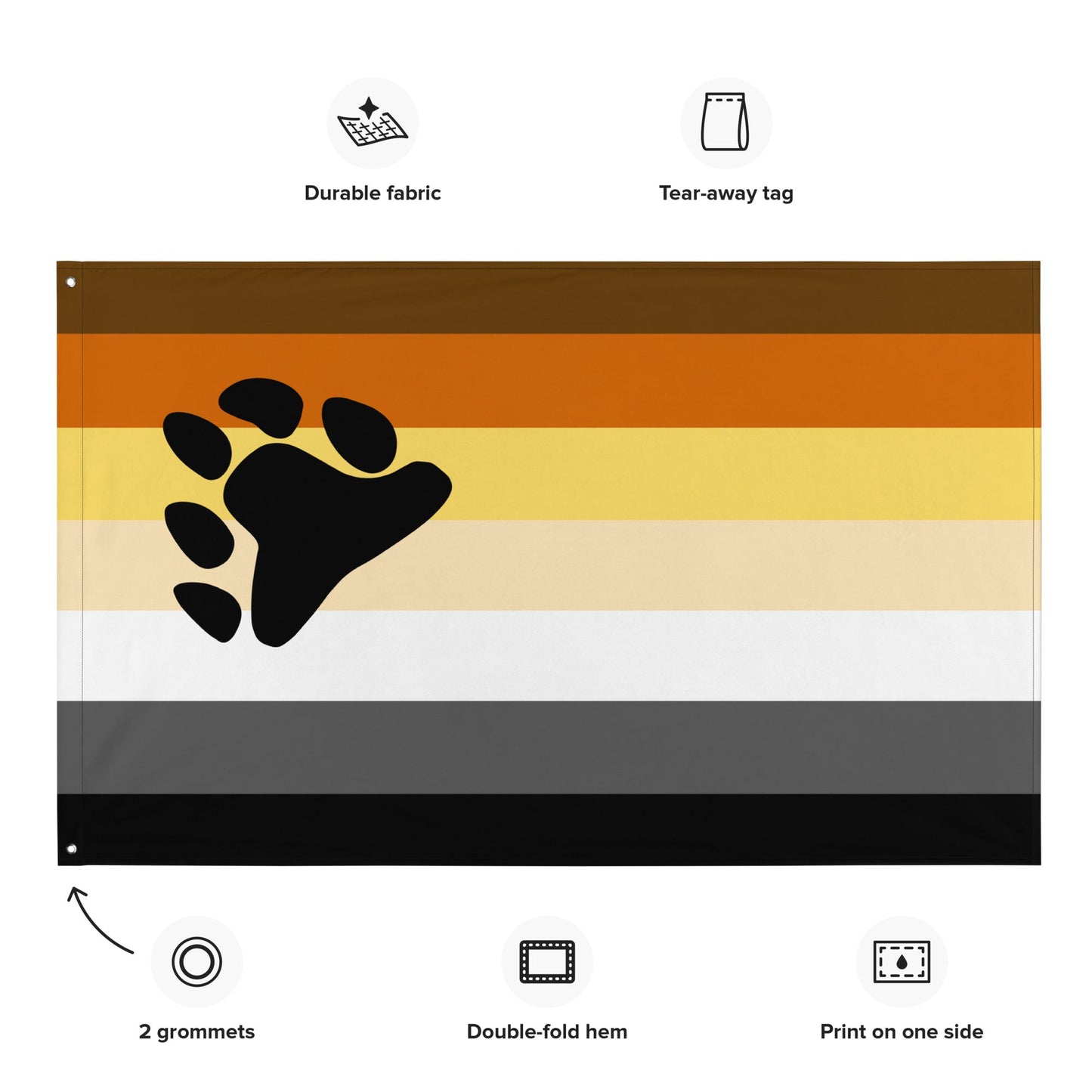 65 MCMLXV LGBT Bear Pride Flag 34.5 x 56 - 65mcmlxv
