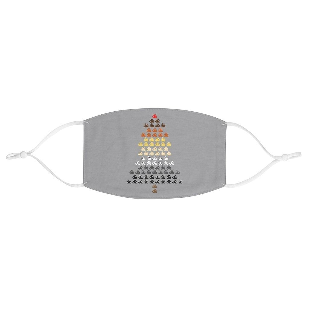 65 MCMLXV LGBT Bear Pride Flag Christmas Tree Print Face Mask - 65mcmlxv