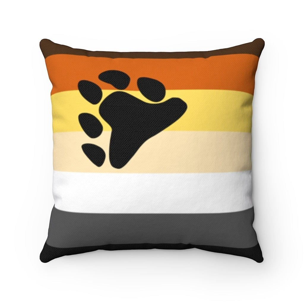 65 MCMLXV LGBT Bear Pride Flag Print Square Pillow Case Cushion Cover - 65mcmlxv