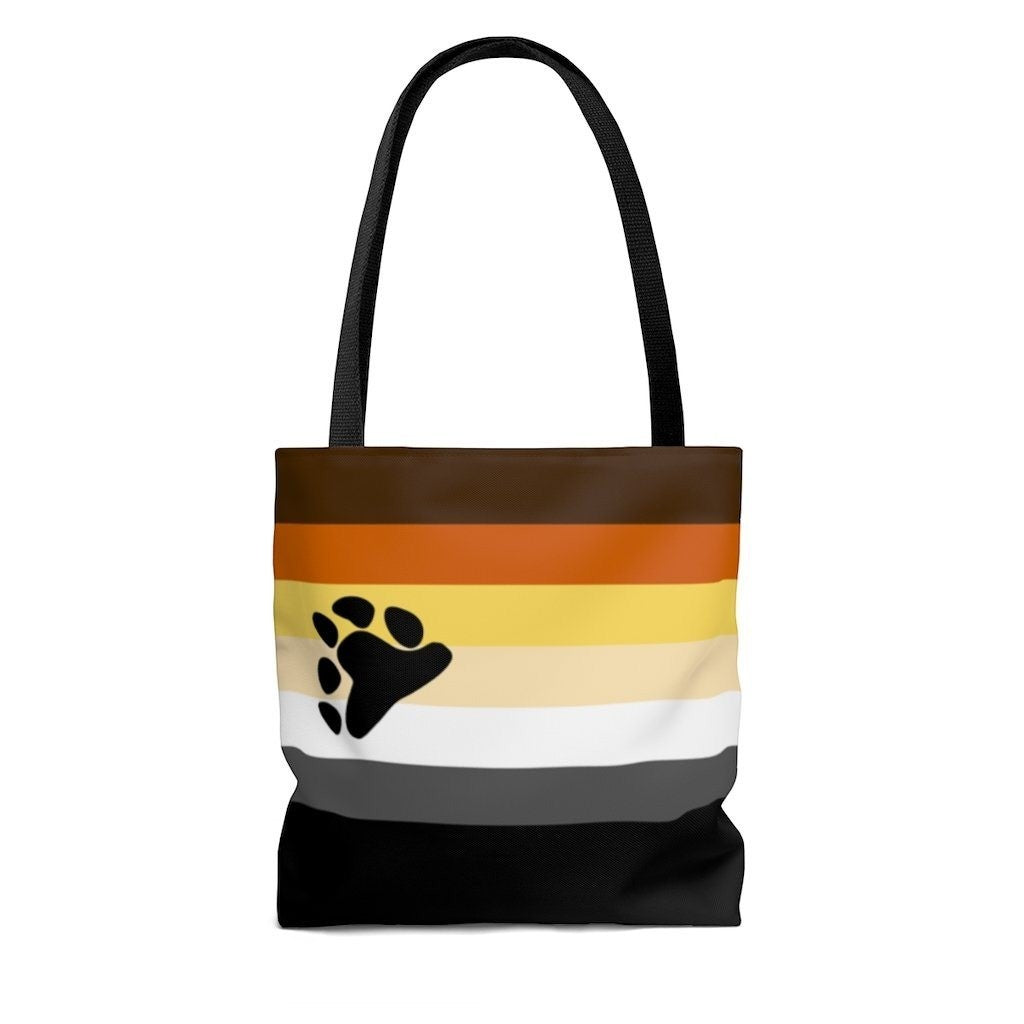 65 MCMLXV LGBT Bear Pride Flag Print Tote Bag - 65mcmlxv