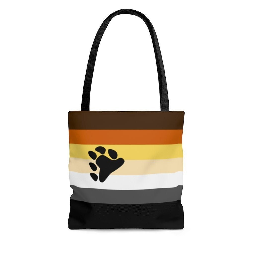 65 MCMLXV LGBT Bear Pride Flag Print Tote Bag - 65mcmlxv