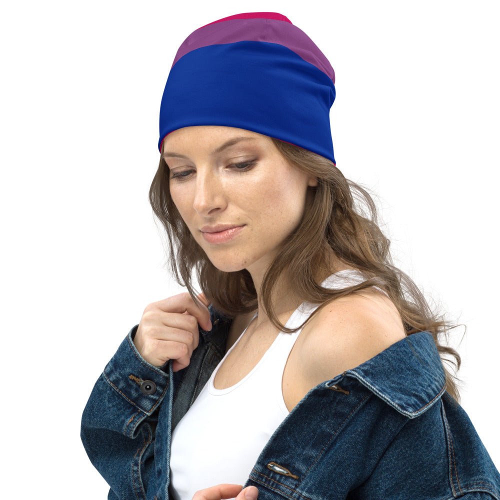 65 MCMLXV LGBT Bisexual Pride Flag Print Beanie Skullcap - 65mcmlxv