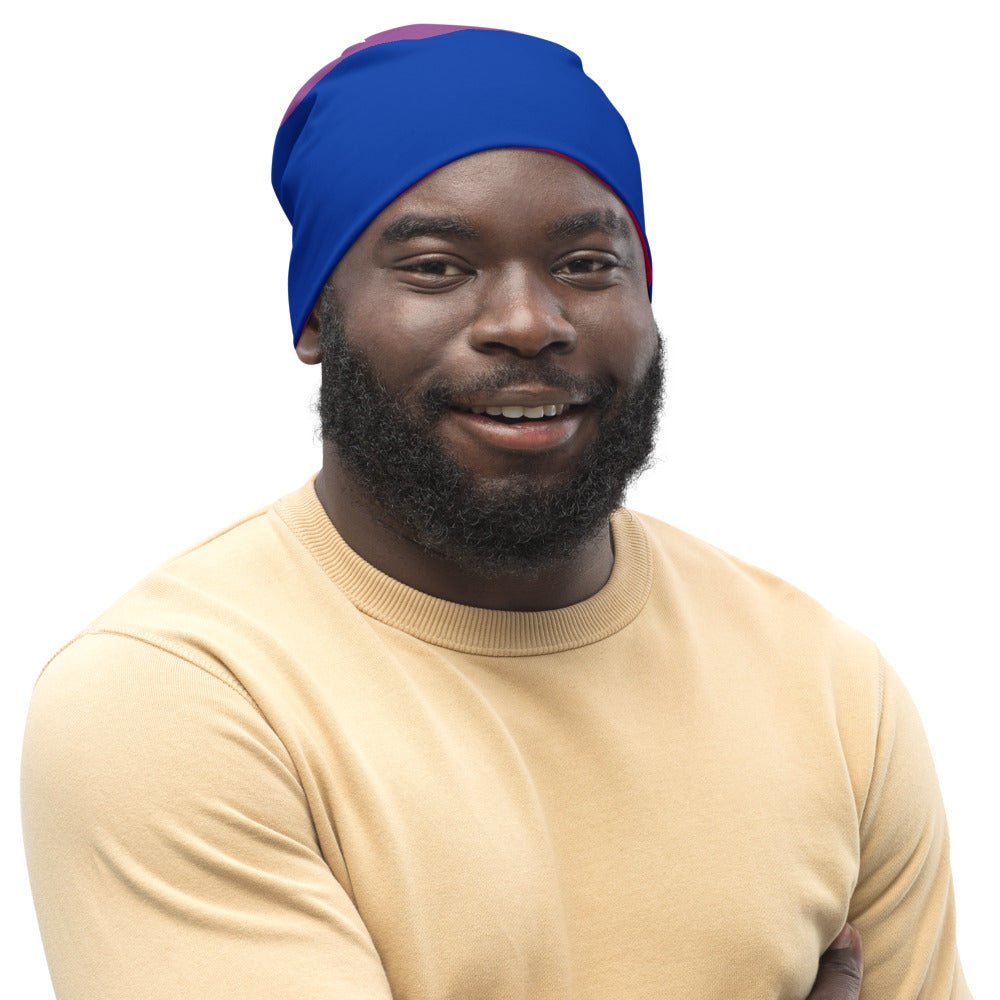 65 MCMLXV LGBT Bisexual Pride Flag Print Beanie Skullcap - 65mcmlxv