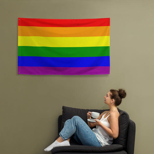 65 MCMLXV LGBT Gay Pride Rainbow Flag 34.5 x 56 - 65mcmlxv
