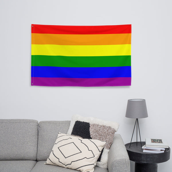 65 MCMLXV LGBT Gay Pride Rainbow Flag 34.5 x 56 - 65mcmlxv