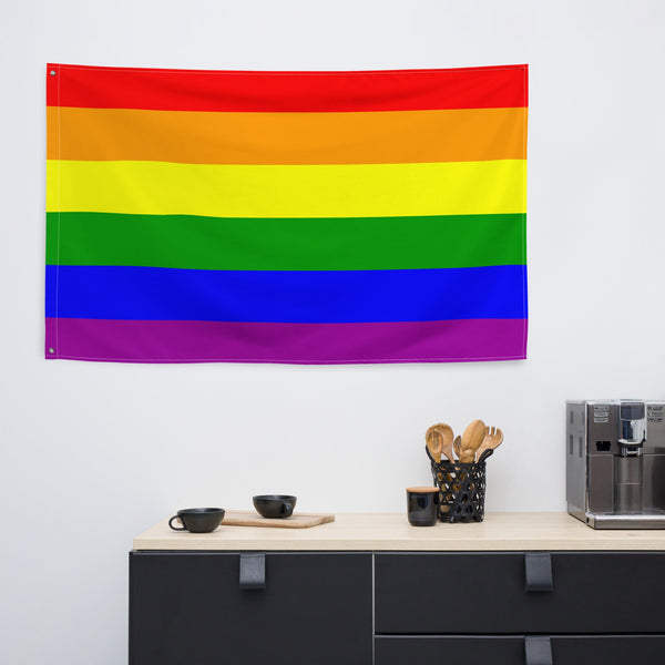 65 MCMLXV LGBT Gay Pride Rainbow Flag 34.5 x 56 - 65mcmlxv