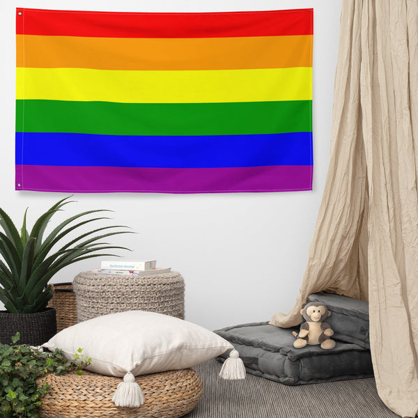 65 MCMLXV LGBT Gay Pride Rainbow Flag 34.5 x 56 - 65mcmlxv