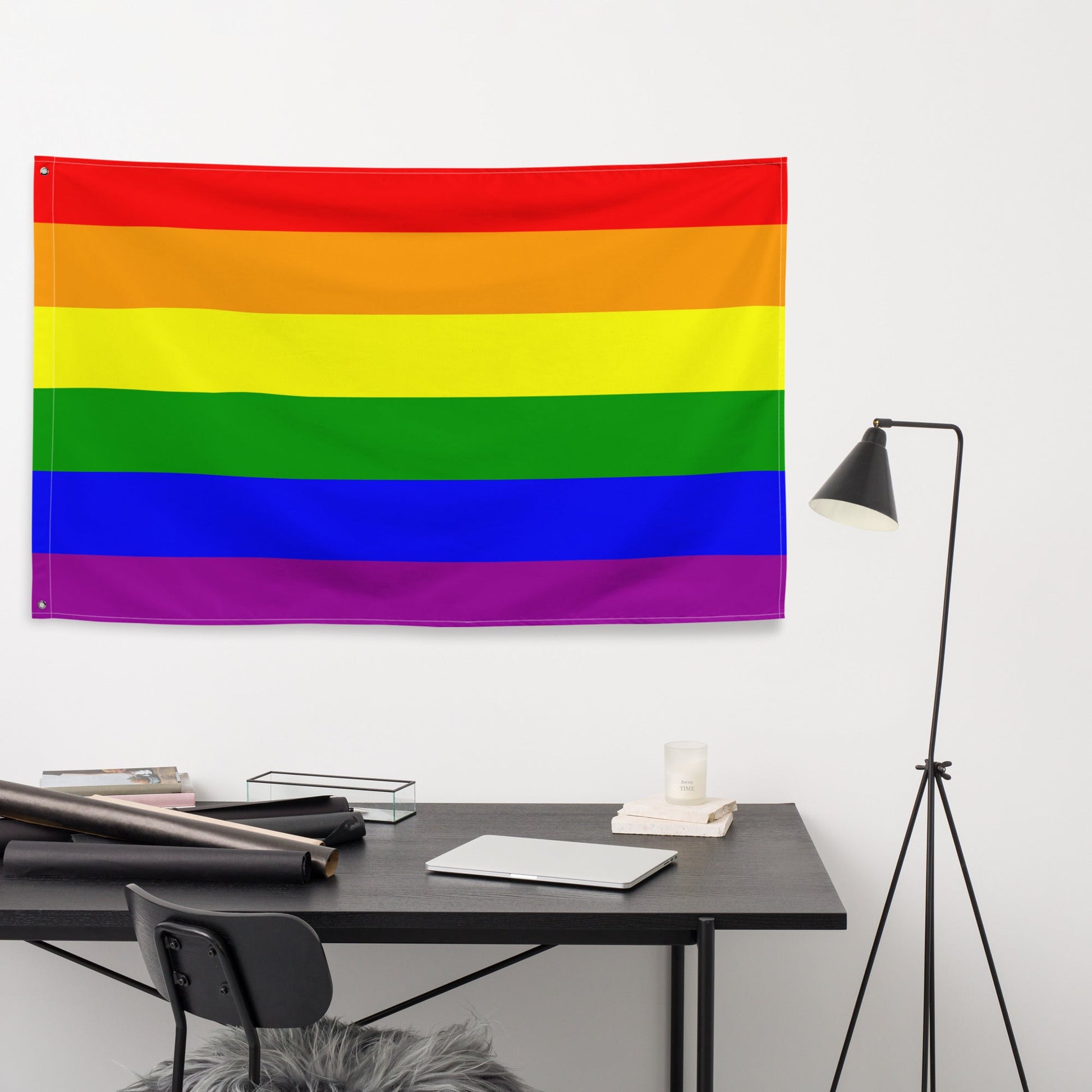 65 MCMLXV LGBT Gay Pride Rainbow Flag 34.5 x 56 - 65mcmlxv
