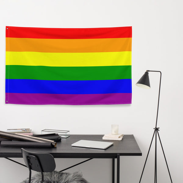 65 MCMLXV LGBT Gay Pride Rainbow Flag 34.5 x 56 - 65mcmlxv