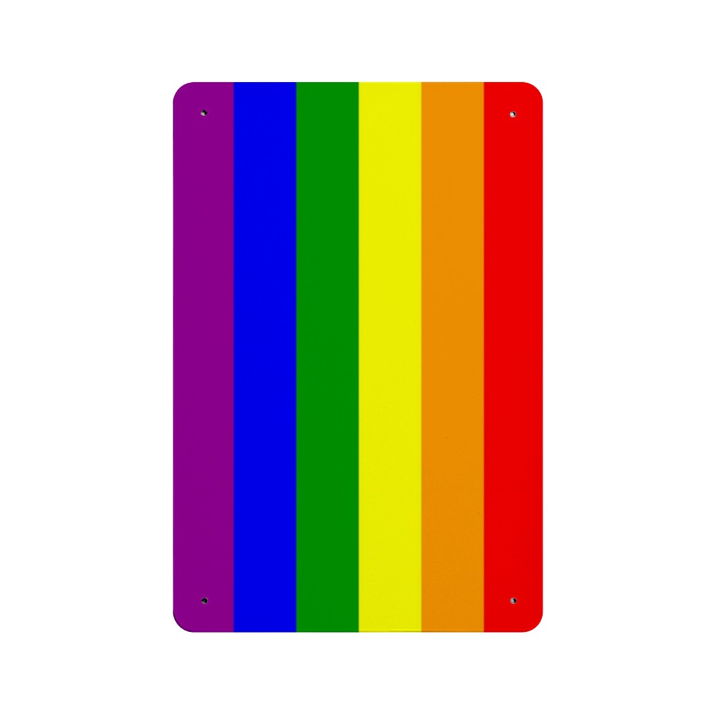 65 MCMLXV LGBT Gay Pride Rainbow Flag Iron Plate 7.9" x 11.8" - 65mcmlxv