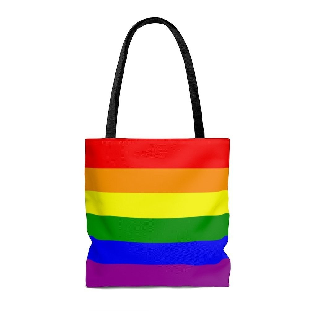 65 MCMLXV LGBT Gay Pride Rainbow Flag Print Tote Bag - 65mcmlxv