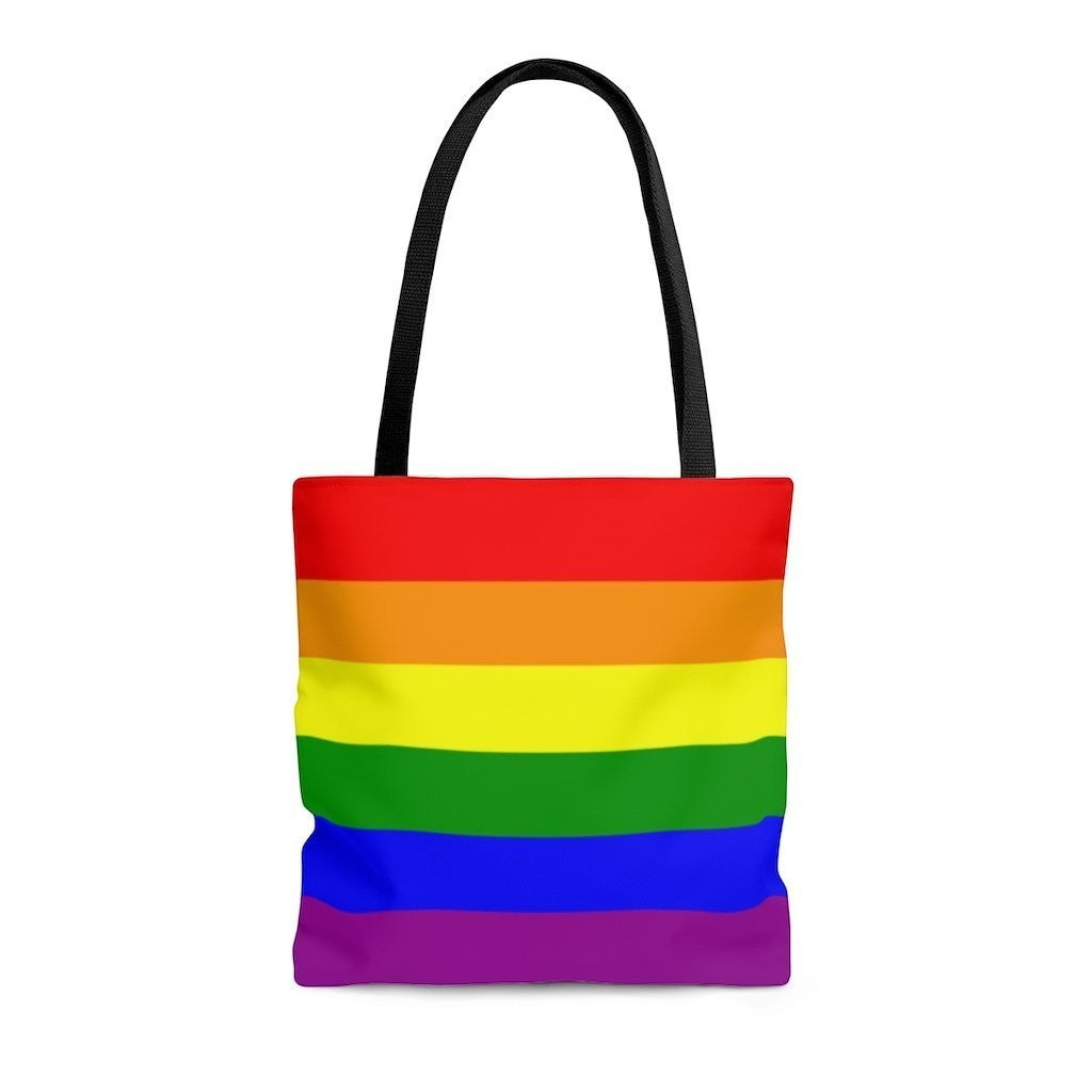 65 MCMLXV LGBT Gay Pride Rainbow Flag Print Tote Bag - 65mcmlxv