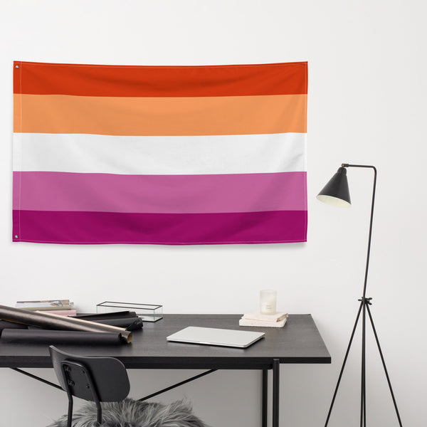 65 MCMLXV LGBT Lesbian Pride Sunset Flag 34.5 x 56 Wall Hanging - 65mcmlxv
