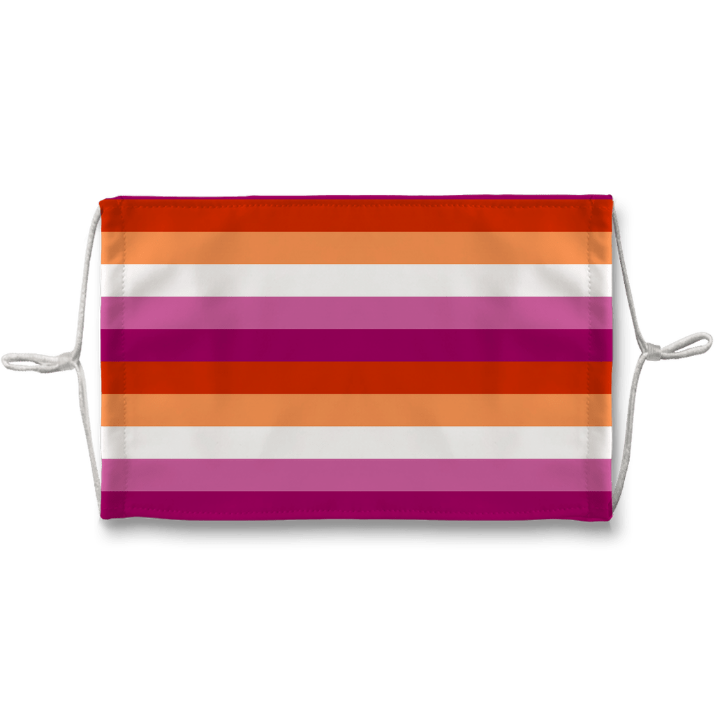 65 MCMLXV LGBT Lesbian Pride Sunset Flag Print Face Mask - 65mcmlxv