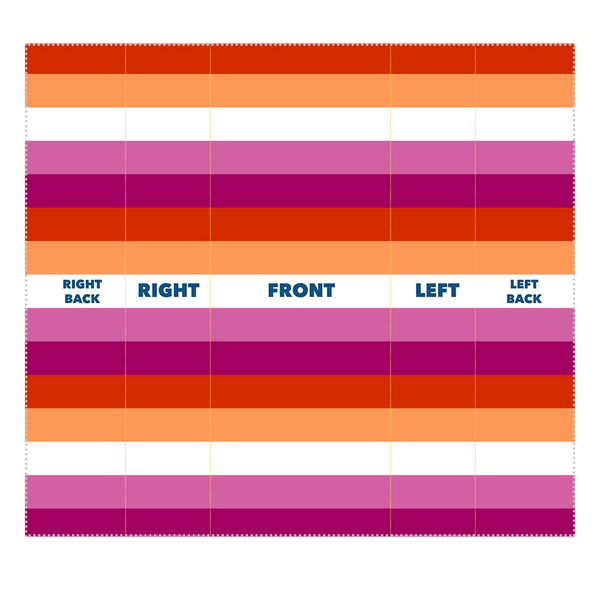 65 MCMLXV LGBT Lesbian Pride Sunset Flag Print Neck Gaiter - 65mcmlxv