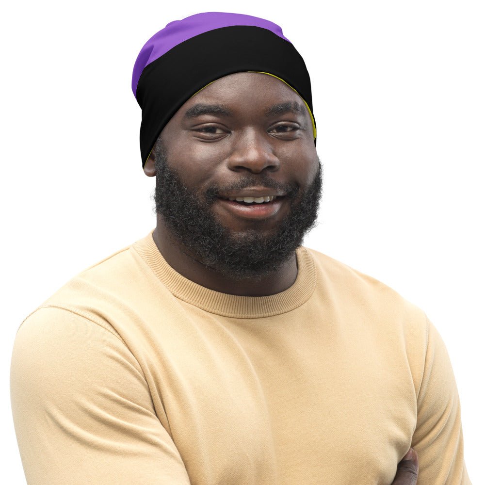 65 MCMLXV LGBT Non - Binary Pride Flag Print Beanie Skullcap - 65mcmlxv
