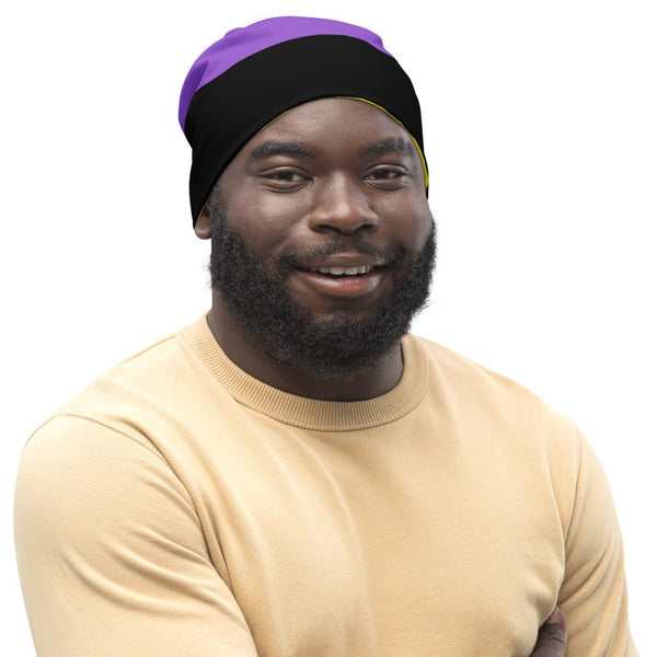 65 MCMLXV LGBT Non - Binary Pride Flag Print Beanie Skullcap - 65mcmlxv