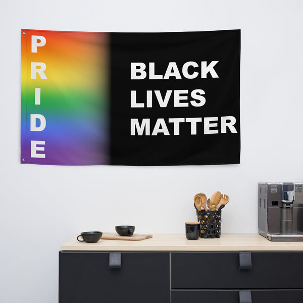 65 MCMLXV LGBT Pride Black Lives Matter Flag 34.5 x 56 Wall Hanging - 65mcmlxv