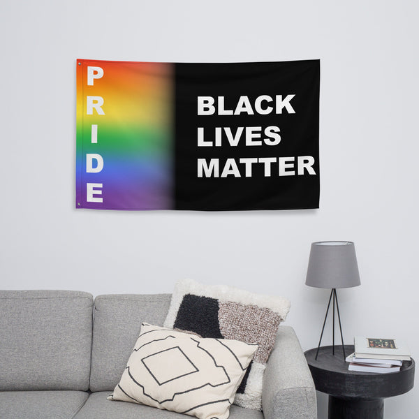 65 MCMLXV LGBT Pride Black Lives Matter Flag 34.5 x 56 Wall Hanging - 65mcmlxv