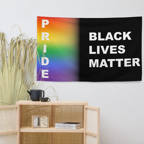 65 MCMLXV LGBT Pride Black Lives Matter Flag 34.5 x 56 Wall Hanging - 65mcmlxv