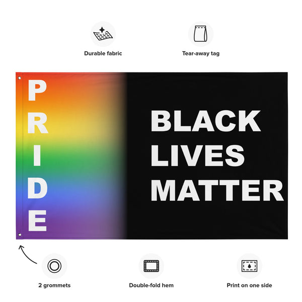 65 MCMLXV LGBT Pride Black Lives Matter Flag 34.5 x 56 Wall Hanging - 65mcmlxv
