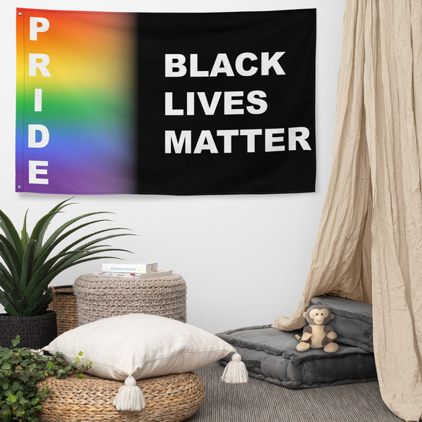 65 MCMLXV LGBT Pride Black Lives Matter Flag 34.5 x 56 Wall Hanging - 65mcmlxv