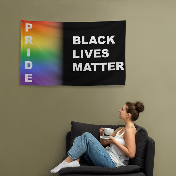65 MCMLXV LGBT Pride Black Lives Matter Flag 34.5 x 56 Wall Hanging - 65mcmlxv