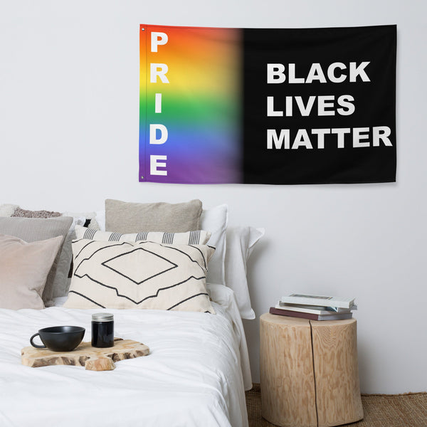 65 MCMLXV LGBT Pride Black Lives Matter Flag 34.5 x 56 Wall Hanging - 65mcmlxv