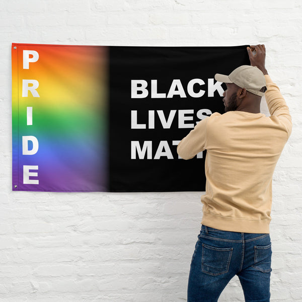 65 MCMLXV LGBT Pride Black Lives Matter Flag 34.5 x 56 Wall Hanging - 65mcmlxv