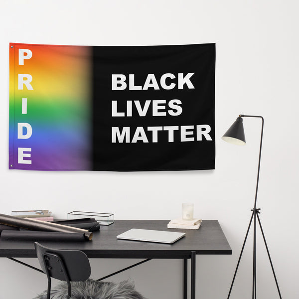 65 MCMLXV LGBT Pride Black Lives Matter Flag 34.5 x 56 Wall Hanging - 65mcmlxv