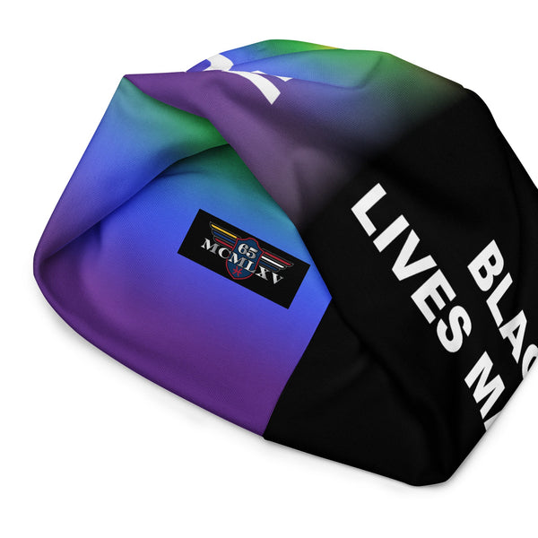 65 MCMLXV LGBT Pride Black Lives Matter Print Beanie Skullcap - 65mcmlxv