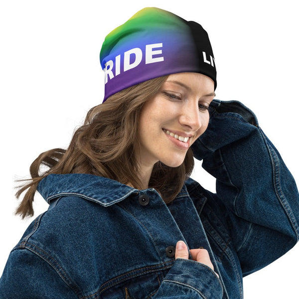 65 MCMLXV LGBT Pride Black Lives Matter Print Beanie Skullcap - 65mcmlxv