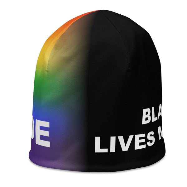65 MCMLXV LGBT Pride Black Lives Matter Print Beanie Skullcap - 65mcmlxv
