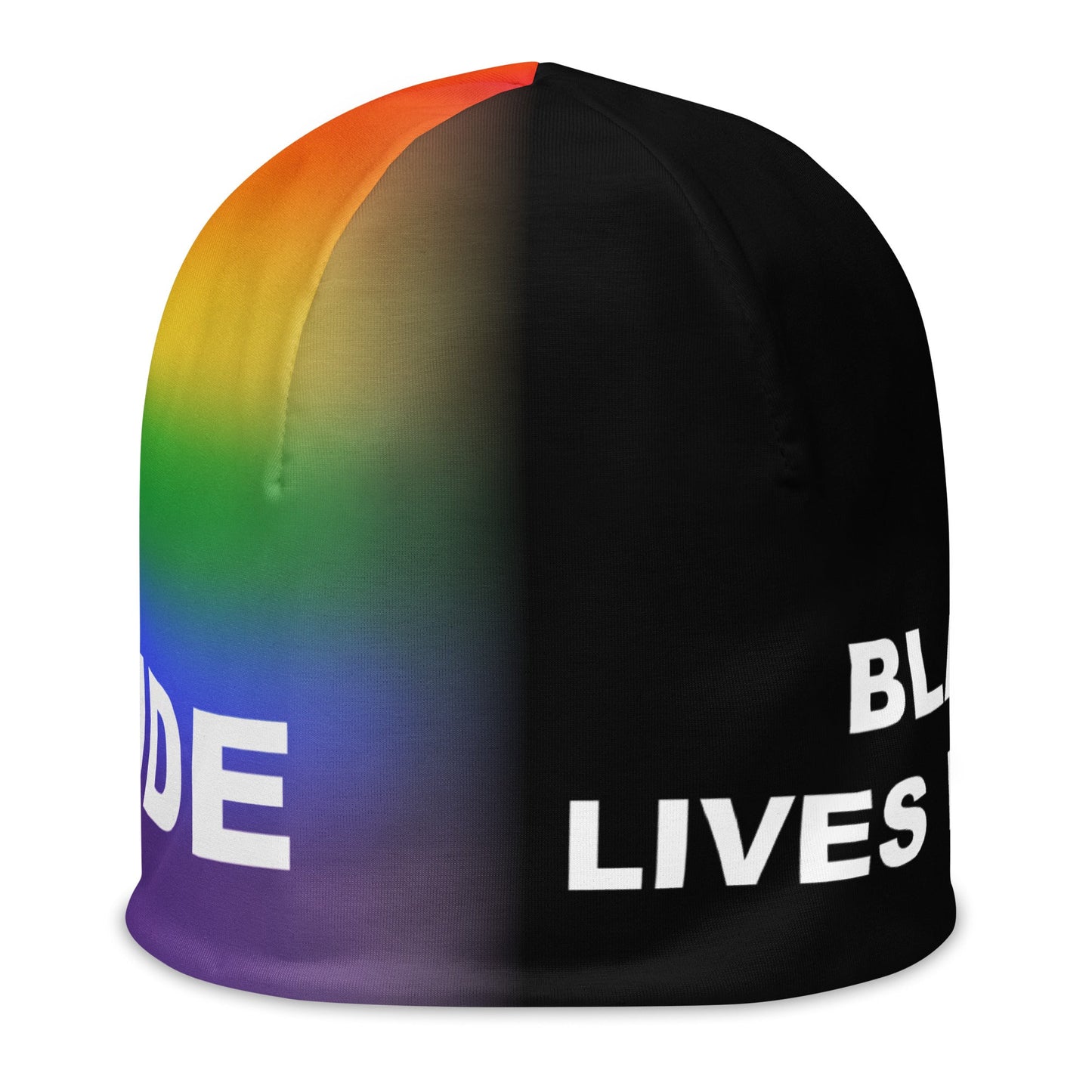 65 MCMLXV LGBT Pride Black Lives Matter Print Beanie Skullcap - 65mcmlxv