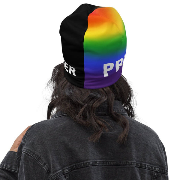 65 MCMLXV LGBT Pride Black Lives Matter Print Beanie Skullcap - 65mcmlxv