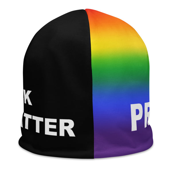 65 MCMLXV LGBT Pride Black Lives Matter Print Beanie Skullcap - 65mcmlxv