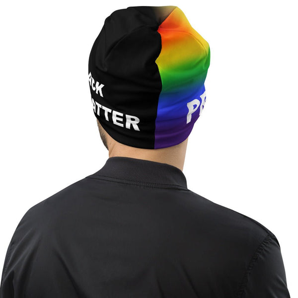 65 MCMLXV LGBT Pride Black Lives Matter Print Beanie Skullcap - 65mcmlxv