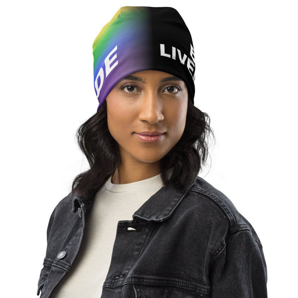 65 MCMLXV LGBT Pride Black Lives Matter Print Beanie Skullcap - 65mcmlxv