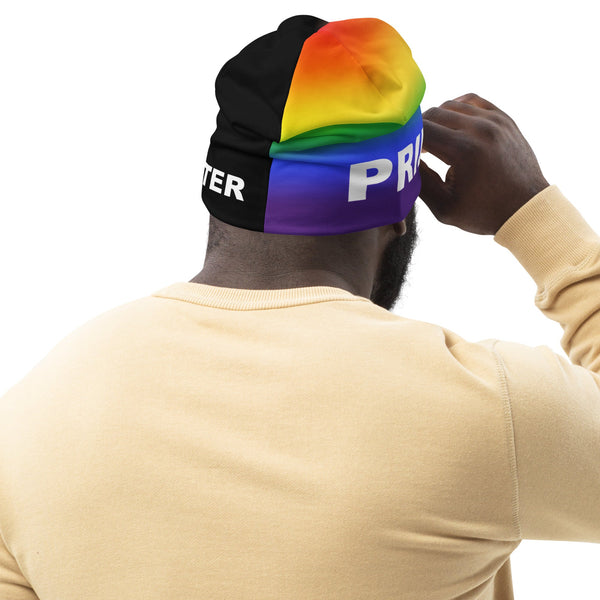 65 MCMLXV LGBT Pride Black Lives Matter Print Beanie Skullcap - 65mcmlxv