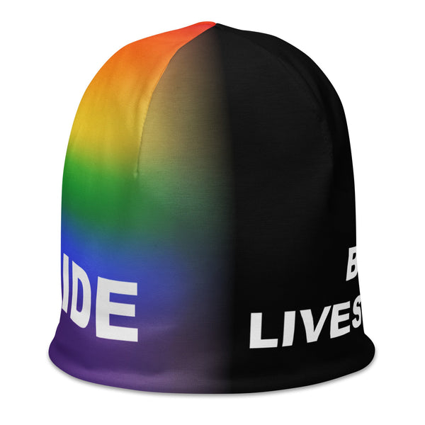 65 MCMLXV LGBT Pride Black Lives Matter Print Beanie Skullcap - 65mcmlxv