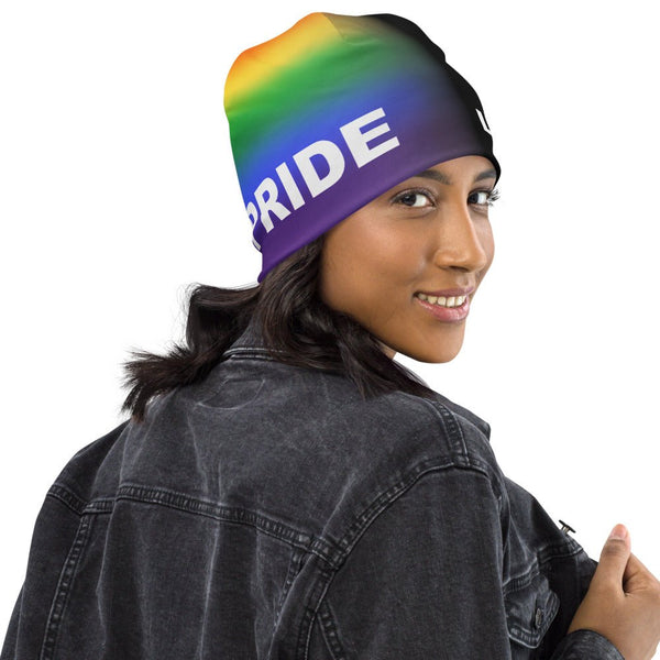 65 MCMLXV LGBT Pride Black Lives Matter Print Beanie Skullcap - 65mcmlxv