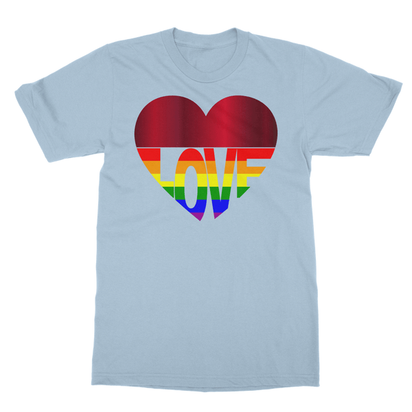 65 MCMLXV LGBT Rainbow Flag Love Heart 65 MCMLXV Rainbow Love Heart T-Shirt Dress - 65mcmlxv