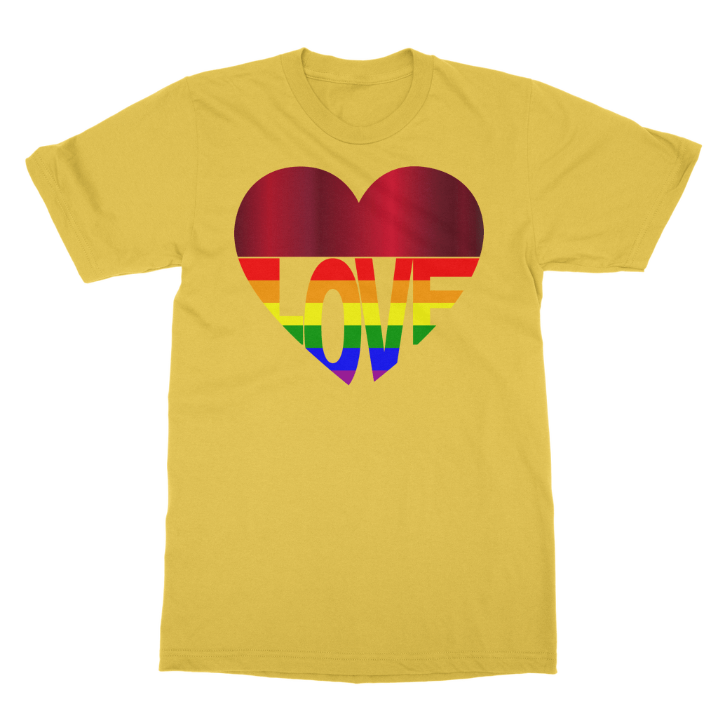 65 MCMLXV LGBT Rainbow Flag Love Heart 65 MCMLXV Rainbow Love Heart T-Shirt Dress - 65mcmlxv