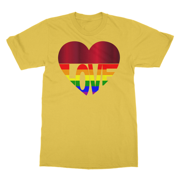 65 MCMLXV LGBT Rainbow Flag Love Heart 65 MCMLXV Rainbow Love Heart T-Shirt Dress - 65mcmlxv