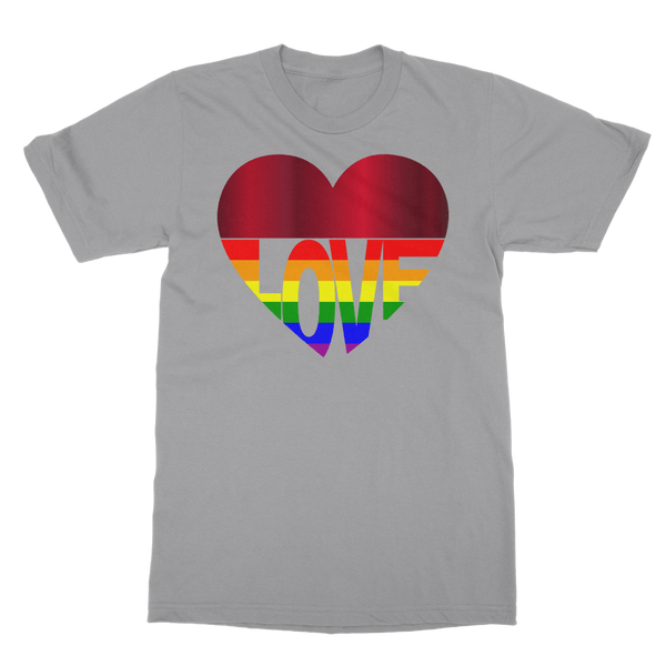 65 MCMLXV LGBT Rainbow Flag Love Heart 65 MCMLXV Rainbow Love Heart T-Shirt Dress - 65mcmlxv