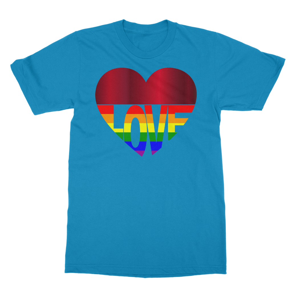 65 MCMLXV LGBT Rainbow Flag Love Heart 65 MCMLXV Rainbow Love Heart T-Shirt Dress - 65mcmlxv