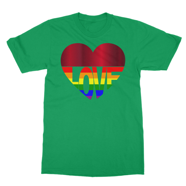 65 MCMLXV LGBT Rainbow Flag Love Heart 65 MCMLXV Rainbow Love Heart T-Shirt Dress - 65mcmlxv